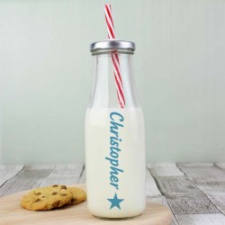 Personalised - Star Motif Milk Bottle
