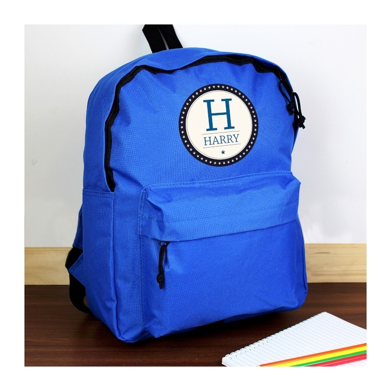 Personalised - Star Name Blue Backpack