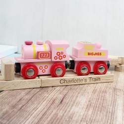Personalised - Wooden Tractor And Trailer Toy