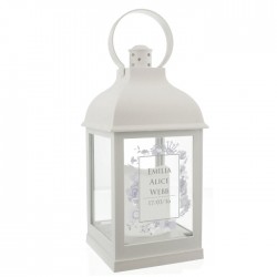 Personalised - Soft Watercolour White Lantern