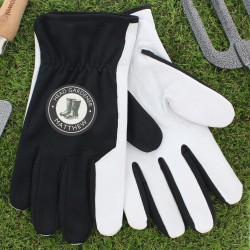 Personalised Head Gardener Large Black Gardening Gloves
