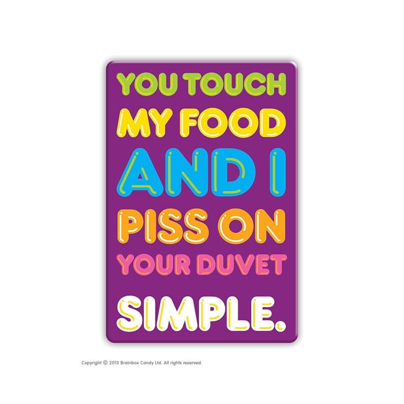 Touch My Food - Fridge Magnet