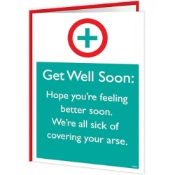Warning Cards - Get Well Soon