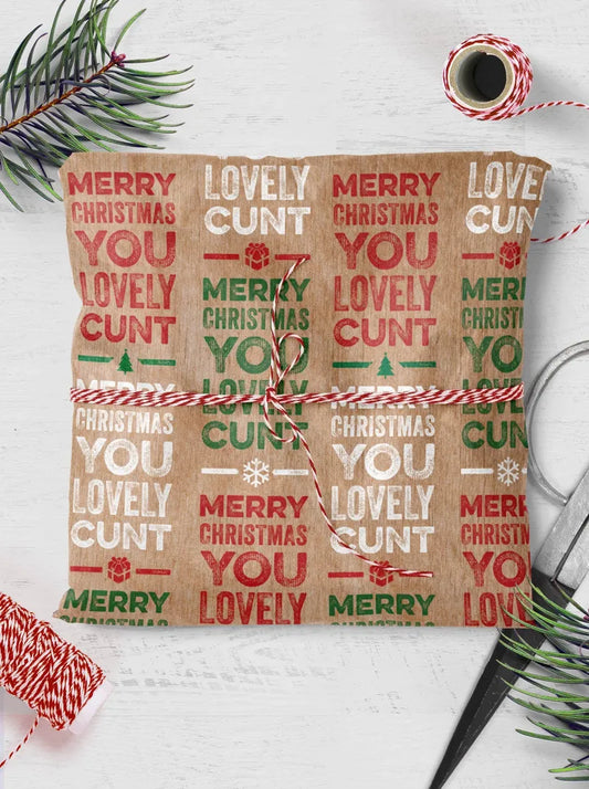 Merry Christmas Cunt Gift Wrap