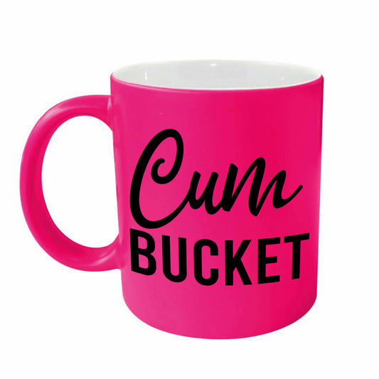 Rude Neon Pink Coffee Mug - Cum Bucket